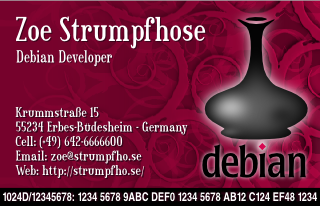 Sam s Debian business card (sample)